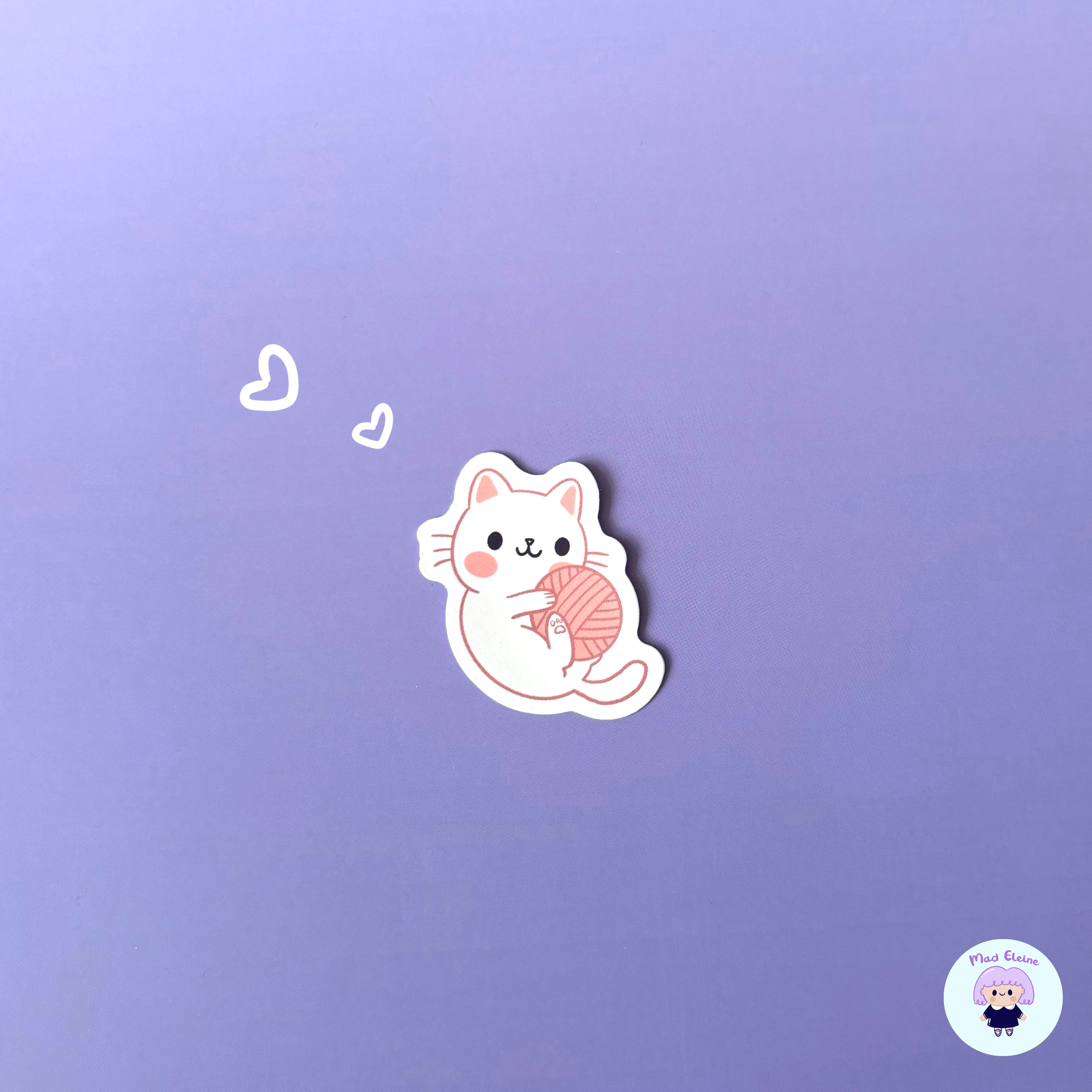 Sticker Gattino Bianco