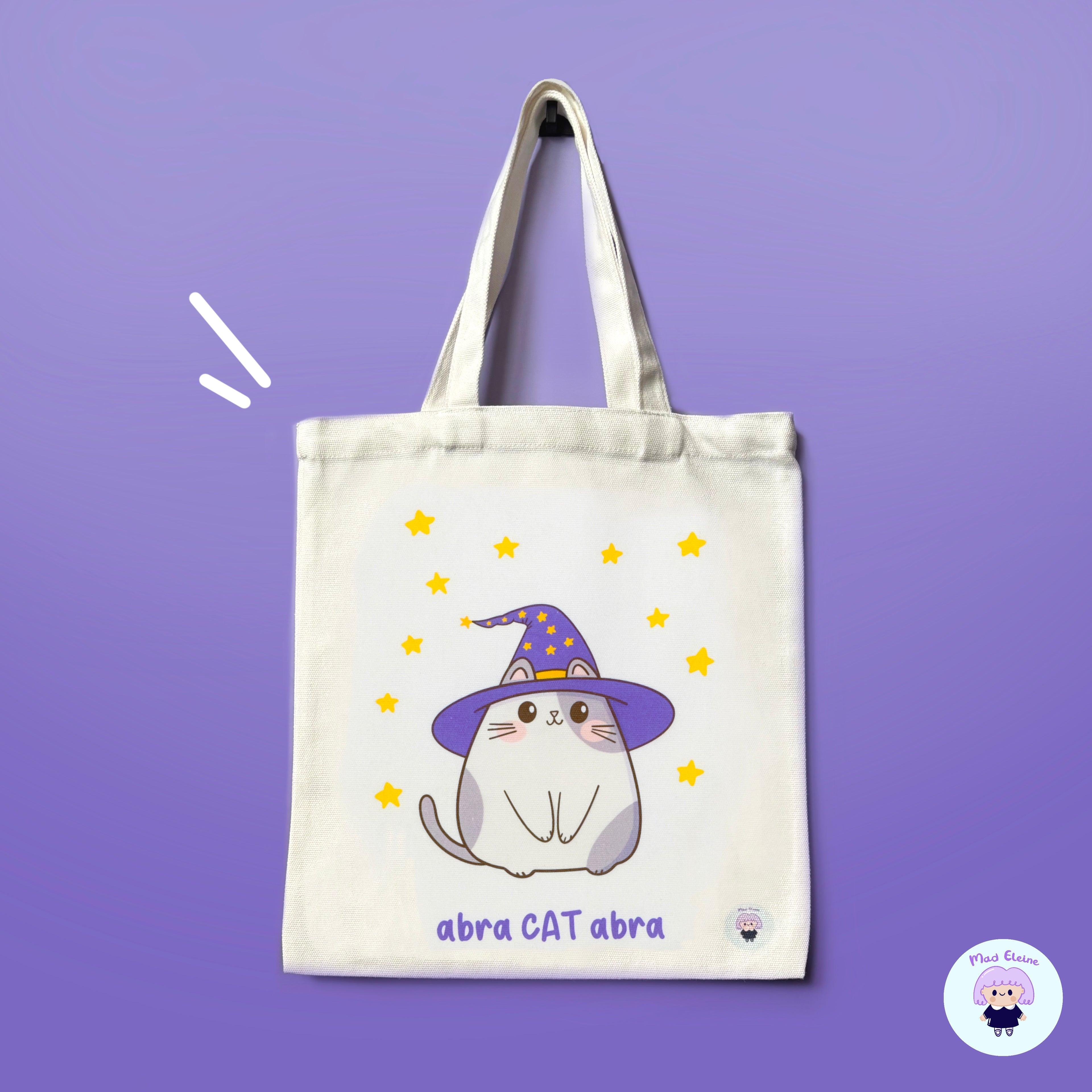 Tote bag cat witch