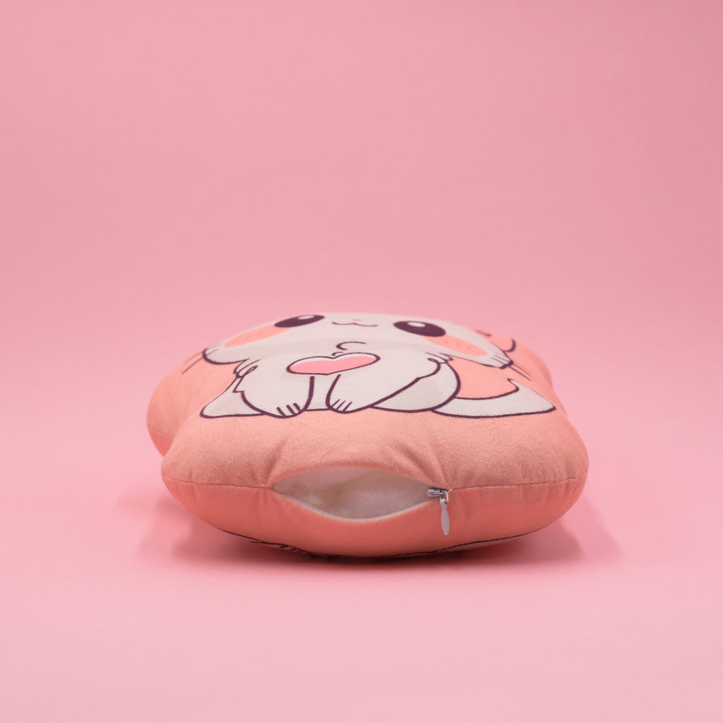 Cuscino Gattino Bianco Cuore